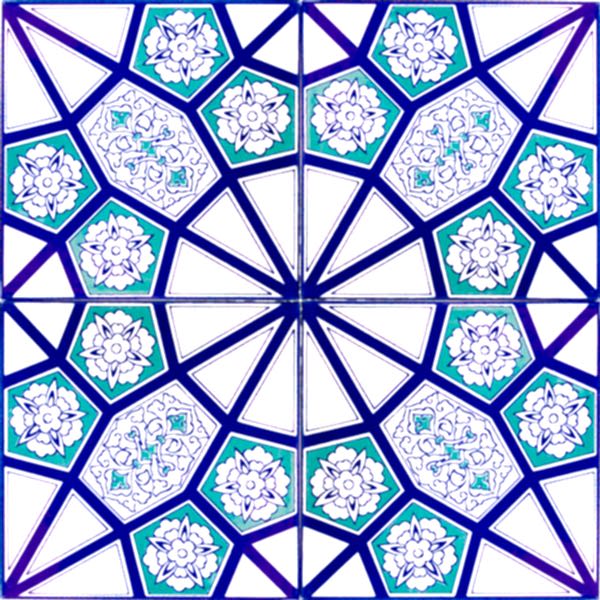 AC-3 A Geometrik Mavi Desen Cini Karo, Kütahya çinisi, iznik çini, Cami çinileri, Türk hamamı, arabic mosque, Banyo dekorasyon, fiyatları, örnekleri