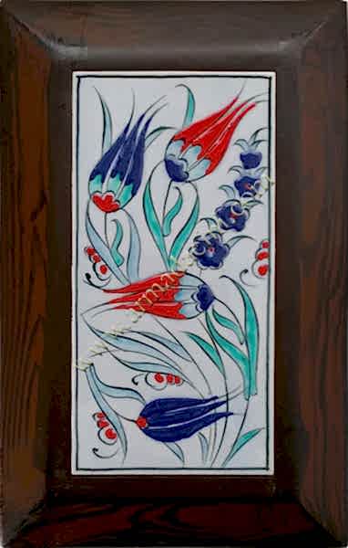 10x20 Kutahya Cini Kırmızı Mavi Desenli El Dekoru 101 Cini Pano iznik çinileri el yapımı çini karo türk çini sanatı desenleri osmanlı motifleri türk hamamı çini pano banyo mutfak çiniler seramik otel ev cami metro dekorasyon mosque masjid hand made interior ceramic tiles decoration turkısh bath bathroom fiyatları