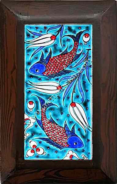 10x20 Kutahya Çini Balık Desenli El Dekoru 108 Cini Pano iznik çinileri el yapımı çini karo türk çini sanatı desenleri osmanlı motifleri türk hamamı çini pano banyo mutfak çiniler seramik otel ev cami metro dekorasyon mosque masjid hand made interior ceramic tiles decoration turkısh bath bathroom fiyatları