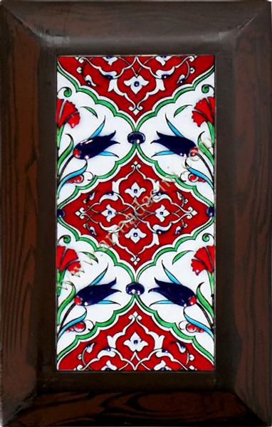10x20 iznik Çini Kırmızı Geometrik Desenli El Dekoru 109 Cini Pano iznik çinileri el yapımı çini karo türk çini sanatı desenleri osmanlı motifleri türk hamamı çini pano banyo mutfak çiniler seramik otel ev cami metro dekorasyon mosque masjid hand made interior ceramic tiles decoration turkısh bath bathroom fiyatları