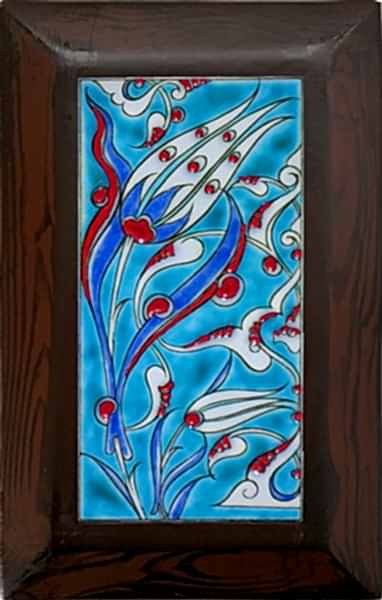 10x20 iznik Ceramic Turquoise Tulip Patterned Hand Decor 118 Ceramic Panel iznik ceramics handmade ceramic tile turkish ceramic art patterns ottoman motifs turkish bath ceramic panel bathroom kitchen ceramics ceramic hotel home mosque metro decoration mosque masjid hand made interior ceramic tiles decoration turkish bath bathroom prices