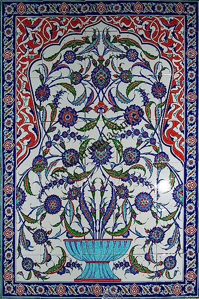 120x180 Kutahya Cini Desenli El Dekoru 935 Cini Karo Kütahya ve iznik çinileri el yapımı çini karo klasik türk çini sanatı desenleri osmanlı motifleri türk hamamı çini pano banyo mutfak çiniler seramik dekorasyon hand made interior ceramic tiles decoration turkısh bath bathroom çini fiyatları satıcıları fabrikalar