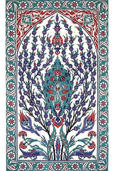 120x200 Kutahya Cini Desenli El Dekoru 940 Pano Kütahya ve iznik çinileri el yapımı çini karo klasik türk çini sanatı desenleri osmanlı motifleri türk hamamı çini pano banyo mutfak çiniler seramik dekorasyon hand made interior ceramic tiles decoration turkısh bath bathroom çini fiyatları satıcıları fabrikalar
