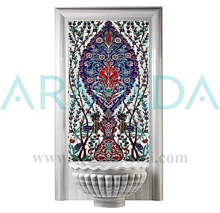 60x120 631 Saksılı Hayat ağacı Göbekli Türk Hamamı