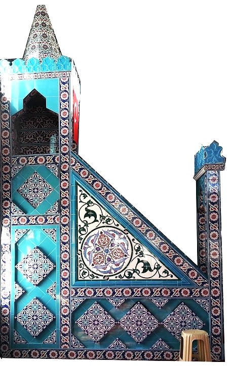 300x550 Eldekoru Cini Kaplamalı Cami Minberi