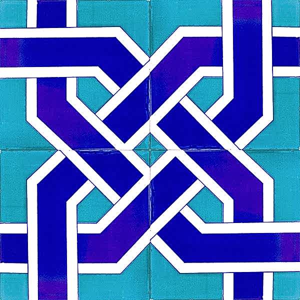 AC-15 Selcuk Yıldız Gecme Desen Cini Karo ottoman turkish ceramic tiles wall interior masjid