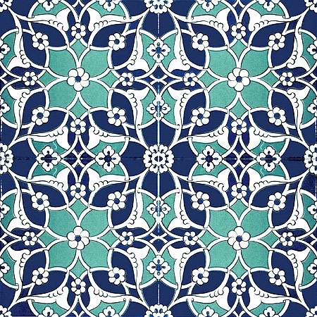 Selcuklu Desenli Cini Karo Ottoman Turkish ceramic tile decoration