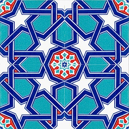 Yıldız Cini Desenli Karo Turkish ceramic tile geometric pattaren mosque tile