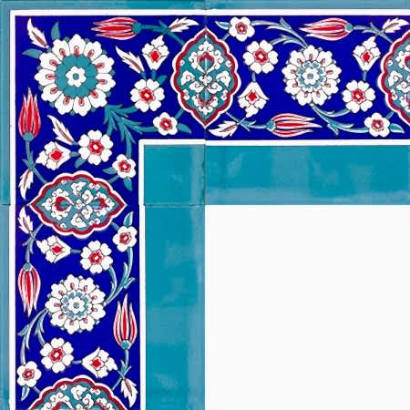 Turkuaz Iznik Cini Bordur