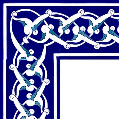 Iznik Rumi Desenli Cini Bordur