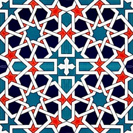 20x20 SP 88 Geometrik Maroc Desenli Cini Karo Pano Kütahya ve İznik çinileri cami otel türk hamamı banyo mutfak seramik dekorasyon örnekleri interior mosque masjid ceramic tiles turkish