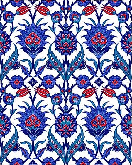 AC-1019 Mavi Çiçekli Çini Seramik Karo, Kütahya çinisi, Cami çinileri, Türk hamamı, arabic mosque, Banyo, otel dekorasyon, fiyatları, örnekleri