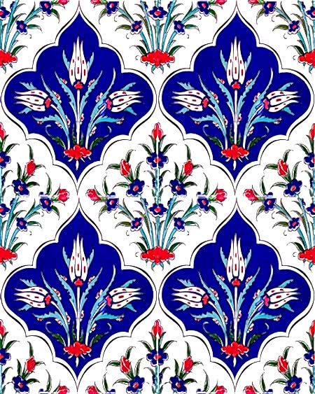 AC-1045 Iznik Laleli Cini Karo, Kütahya çinisi, Cami çinileri, Türk hamamı, arabic mosque, Banyo dekorasyon, fiyatları, örnekler