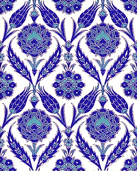 AC-308 Mavi Beyaz Lale desen Kutahya Çini Karo, çinisi, Cami çinileri, Türk hamamı, arabic mosque, Banyo, otel dekorasyon, fiyatları, decoration örnekleri