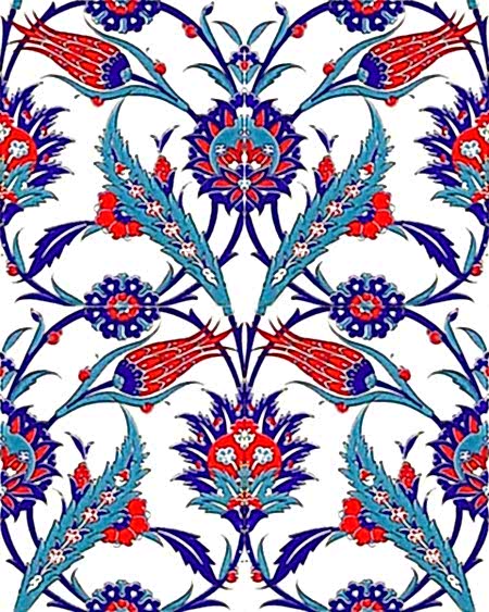AC-313 Lale Desenli Kutahya Çini Seramik Karo, çinisi, Cami çinileri, Türk hamamı, arabic mosque, Banyo, otel dekorasyon, fiyatları, decoration örnekleri