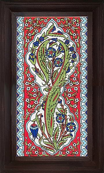 20x40 iznik Kırmızısı Yapraklı Çini Desenli El Dekoru 159 Cini Pano iznik çinileri el yapımı çini karo türk çini sanatı desenleri osmanlı motifleri türk hamamı çini pano banyo mutfak çiniler seramik otel ev cami metro dekorasyon mosque masjid hand made interior ceramic tiles decoration turkısh bath bathroom fiyatları