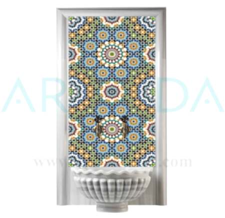 60x100 Maroc Desen Geometrik Türk Hamamı Çini pano