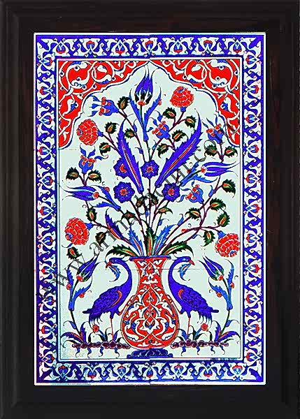 40x60 Kobalt Sulunlu Kus Desenli Eldekoru 608 Cini Kütahya ve iznik çinileri el yapımı çini karo türk çini sanatı desenleri osmanlı motifleri türk hamamı çini pano banyo mutfak çiniler seramik otel ev cami metro dekorasyon mosque masjid hand made interior ceramic tiles decoration turkısh bath bathroom fiyatları