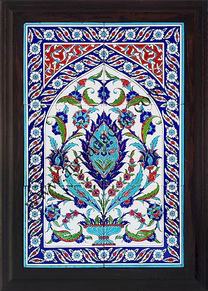 40x60 Kutahya Hancer Desenli Eldekoru 609 Cini Pano ve iznik çinileri el yapımı çini karo türk çini sanatı desenleri osmanlı motifleri türk hamamı çini pano banyo mutfak çiniler seramik otel ev cami metro dekorasyon mosque masjid hand made interior ceramic tiles decoration turkısh bath bathroom fiyatları satıcıları