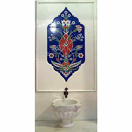 40x80 Hanedan Kobalt Zeminli Türk Hamamı çinisi