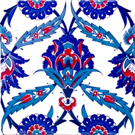 20x20 Cm Ac 30 İznik Desenli Kütahya Çini Karo