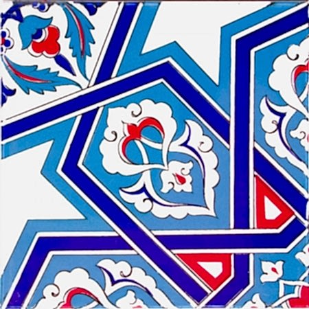 20x20 Ac-72 Selçuk Yıldızı Geometrik Çini Karo
