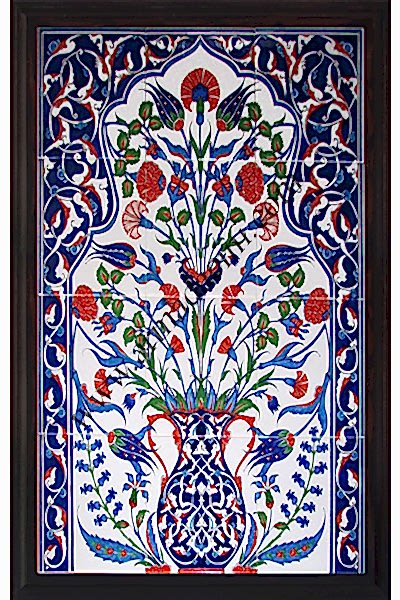 60x100 iznik Rumi Cini Desenli El Boyaması 621 Cini Pano Kütahya ve iznik çinileri el yapımı çini karo türk çini sanatı desenleri osmanlı motifleri türk hamamı çini pano banyo mutfak çiniler seramik otel ev cami metro dekorasyon mosque masjid hand made interior ceramic tiles decoration turkısh bath bathroom fiyatları