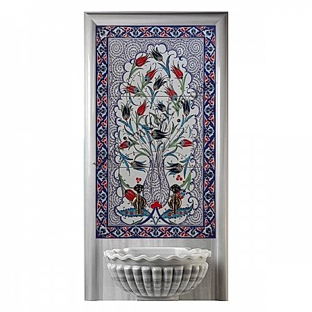 60x90 Lalezar Desen Türk Hamamı Çini Pano