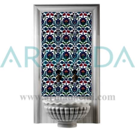 AC 19 Lale Desenli Osmanlı Desen Türk Hamamı Pano