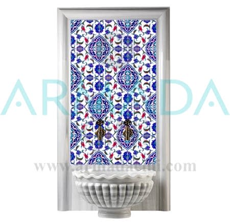 AC-44 Otel Türk Hamamı Çini Duvar Dekorları