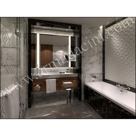 Özel Otel Banyo Tasarımı Seramik Özel 3D Kütahya Çini Örneği Kütahya ve iznik çinileri türk hamamı çini pano seramik dekorasyon hand made interior tile