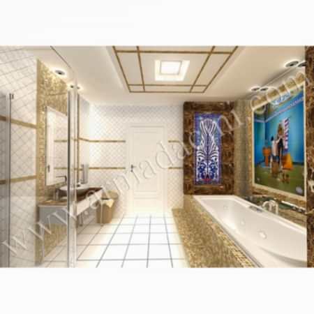 Saray Banyo Dekorasyonu El Dekoru Iznık Cını Calısması Kütahya ve iznik çinileri türk hamamı çini pano seramik dekorasyon hand made interior tile