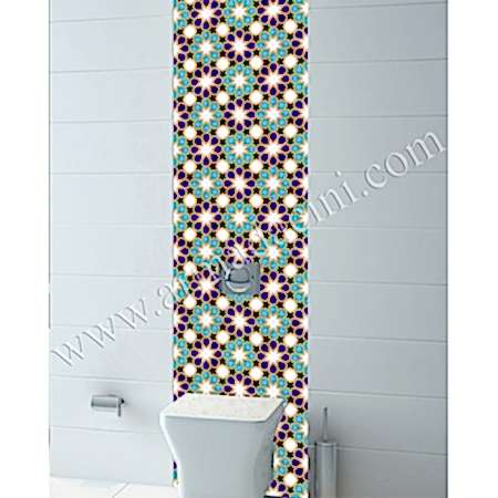 TuvaleT Klozet Arkası Kütahy Çini Çalışması Kütahya ve iznik çinileri türk hamamı çini pano seramik dekorasyon hand made interior tile