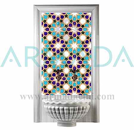 SP 96 Tunus Maroc Tarzı Çinili Hamam Panosu