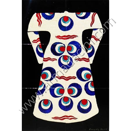 40x60 Osmanlı Kaftanı Cintemanili El isi Cini Pano Kütahya ve iznik çinileri el yapımı çini karo klasik türk çini sanatı desenleri osmanlı motifleri türk hamamı çini pano banyo mutfak çiniler seramik dekorasyon hand made interior ceramic tiles decoration turkısh bath bathroom çini fiyatları satıcıları fabrikalar