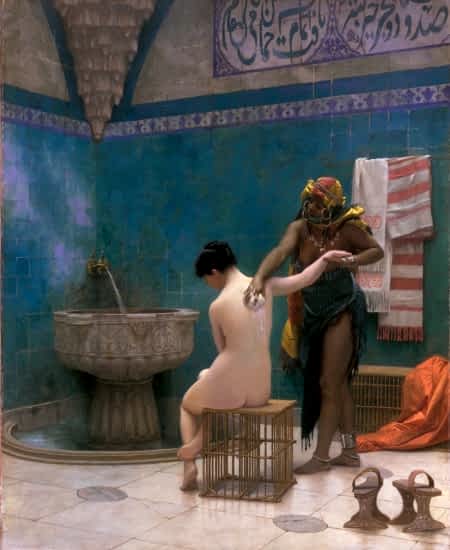 02 Osmanlı Hamam Sahne Kese Yapan Kadın