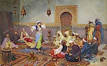 08 Osmanlı Türk Hamamı Sahne Dansöz Resmi ottoman palace turkish bath oriental women girls