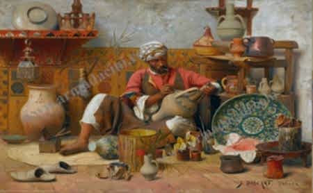09 Osmanlı Dönemi Resim Tablo Çömlekci ottoman palace