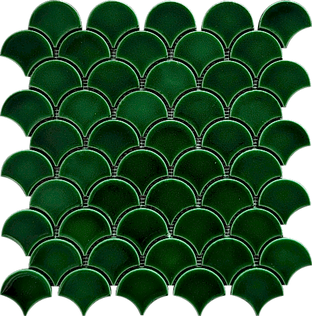 Armada çini PC-811 Yeşil Balık Pulu Fileli Mozaik porcelain mosaic ceramic tiles hand made decorations