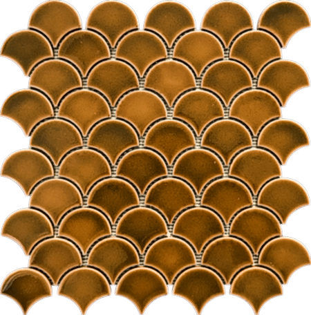Armada Çini PC-819 Karamel Balık Pulu Fileli Mozaik porcelain mosaic ceramic tiles hand made decorations