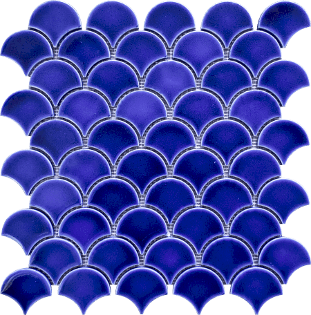 Armada Çini PC-813 Kobalt Balık Pulu Fileli Mozaik porcelain mosaic ceramic tiles hand made decorations