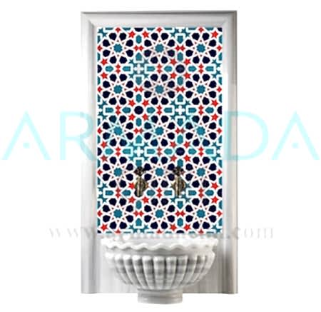AC-88 Geometrik Desenli Çini Türk Hamamı Panosu