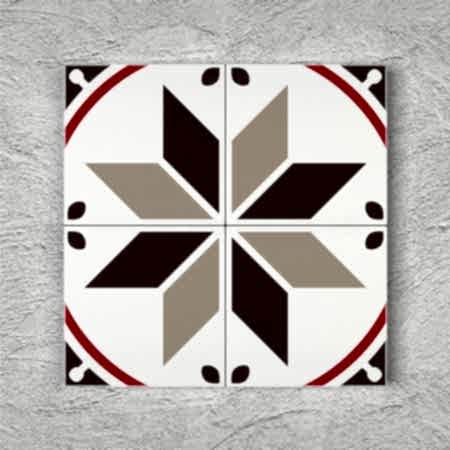 20x20 YÇ-35 Desenli Yer Çinisi Ottoman Turkish bath Hotel mosque decoration exterior ceramic Floor tiles