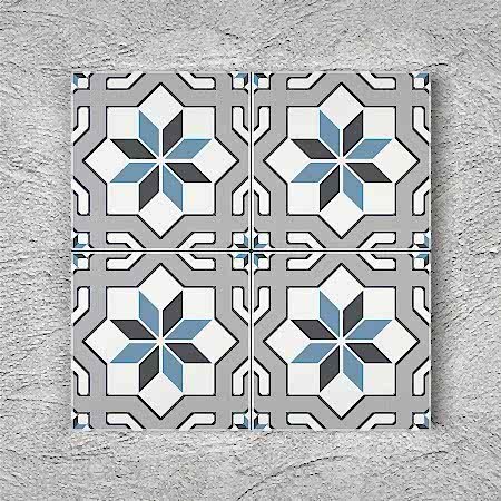 20x20 YÇ-52 Desenli Yer Çinisi Ottoman Turkish bath Hotel mosque decoration exterior ceramic Floor tiles