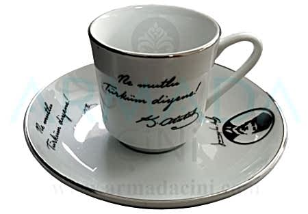 Ar 671 Atatürk Resimli Fincan Takımı