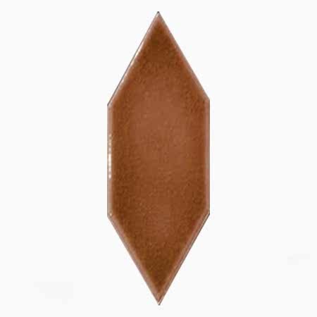 05X15 Cm Düz Yaprak Desen Karamel Çini Seramik Karo
