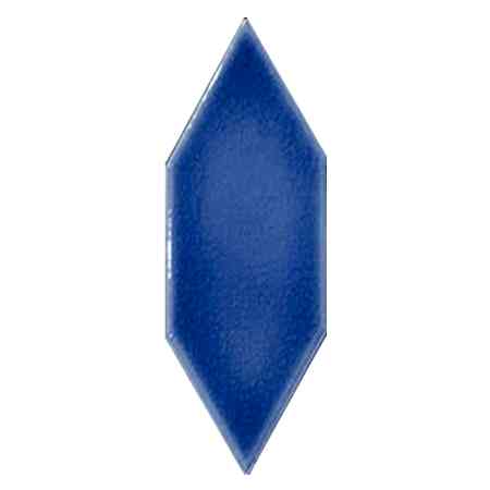 05X15 Cm Düz Yaprak Desen Kobalt Çini Seramik Karo