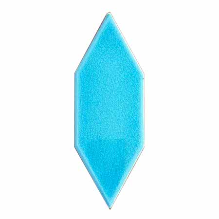 05X15 Cm Düz Yaprak Desen Turkuaz Çini Seramik Karo