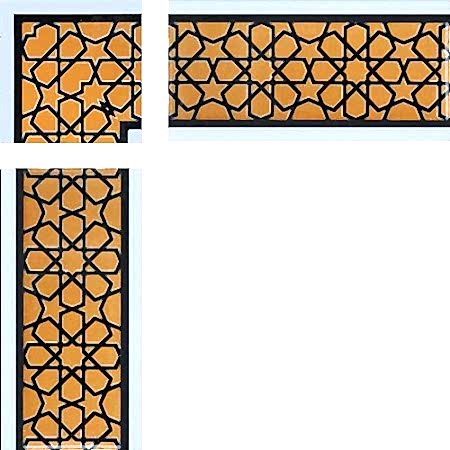 43030073 Armada Çini 1020 cm KS 72 Sarı Türkmen Yıldızı Çini Karo Bordür2 (2)