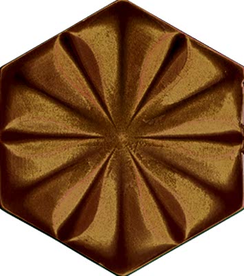 15x17 Cm Çiçekli Karamel Desen Altıgen Çini Karo hexagon